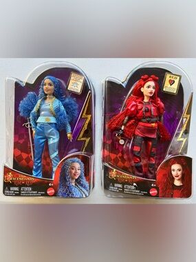Disney Descendants The Rise of Red 2 Doll Set Red and Princess Charming New
